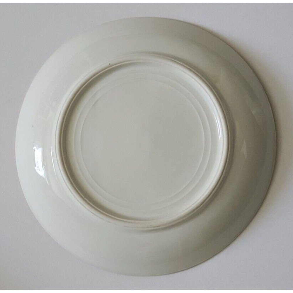 Nippon Hand Painted Porcelain Saucer Plate Floral Gold White 5.5" - Picture 5 of 5